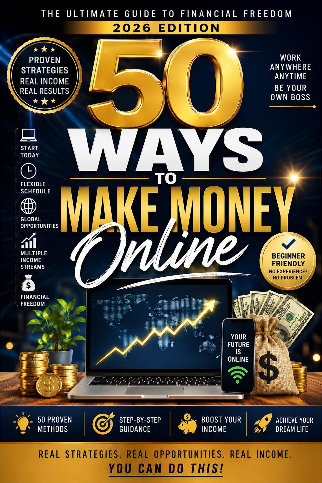 50 Ways To Make Money Online e-book cover